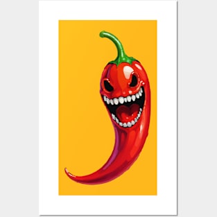 Evil hot pepper Posters and Art